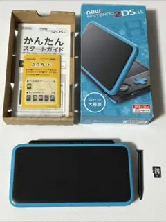 美品　newニンテンドー2DS LL ブラック × ターコイズ