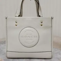COACH トートバッグ ホワイト レザー
