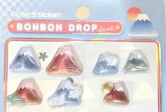 ボンボンドロップシール　和柄　おすそわけ　富士山1