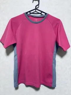 MIZUNO 半袖 Tシャツ スポーツウェア L ピンク×ライトグレーのサムネイル
