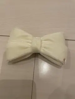 美品 ALEXANDRE DE PARIS リボン型バレッタ 白