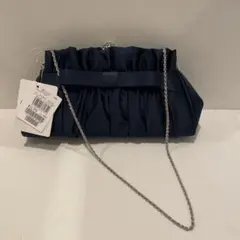 UNTITLED ネイビー クラッチ ショルダー セレモニー パーティ バッグ