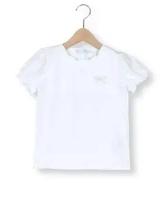 タルティーヌエショコラ　スカラップ襟半袖Tシャツ 140cm 女の子