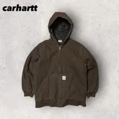【カーハート】アクティブジャケット　裏地キルティング　レディースM相当　茶色 i