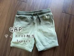 baby GAP ロゴ入りスウェットハーフパンツ 3years カーキ グリーン