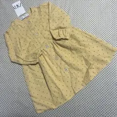 ★限定値下★【新品未使用】ZARA ドット柄 長袖ワンピース 98cm