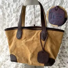 genten ゲンテン ベージュ キャメル キャンバス レザー バッグ 工具