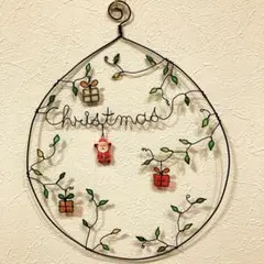 ワイヤークラフト・ワイヤーアート☆グリーンリーフのオリジナルクリスマスリース