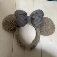 ディズニー ミッキー耳風ボアカチューシャ