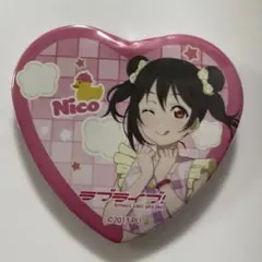 矢澤にこ　ラブライブ！　ハート型カンバッジ　サウナコラボ