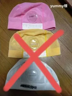 ルネサンス　キャップ　3セット(ピンクM,イエローL,ホワイトL)