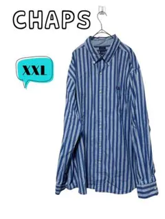 CHAPS チャップス　イージーケア ストライプボタンダウンシャツ XXL