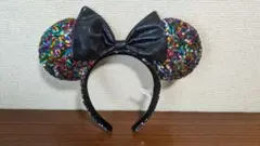 ディズニー ミニー カチューシャ スパンコール レインボー