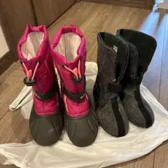 SOREL 19cm ピンクブーツ　スノーブーツ