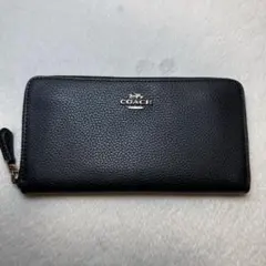 美品　COACH コーチ 長財布 ラウンドファスナー ブラック