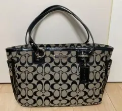 【人気定番】COACH コーチ F19249 トートバッグ シグネチャー 黒