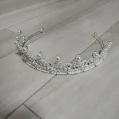 シルバー パール ティアラ