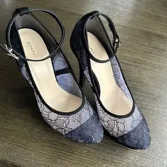 ESPERANZA レース アンクルストラップ パンプス 23.5cmのサムネイル