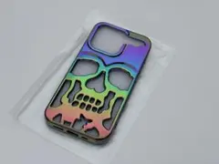 スカルデザイン iPhone15Proケース レインボーのサムネイル