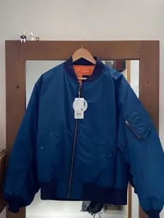 極美品M✨ BEAMS MA-1 リラックスフィット 中綿ジャケット シルバー