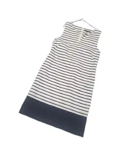 【LAUTREAMONT】リネンブレンドノースリーブボーダーワンピース