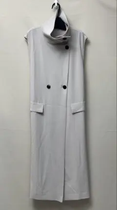 新品Agaアーガトレンチコート風ロングジレ ベージュYAMADAYAヤマダヤ 
