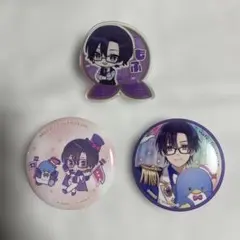 アニメキャラクター缶バッジ・アクリルクリップ3個セット