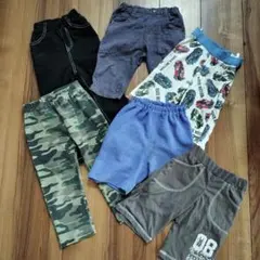 男の子 パンツ　ズボン6点 サイズ100 長ズボン　半ズボン　ハーフパンツ