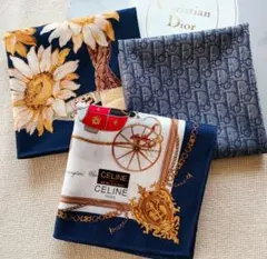 新品未使用❁CELINE、ChristianDior、MCM❁ハンカチ3枚セット
