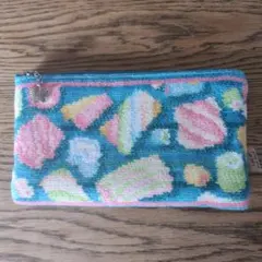 フェイラーポーチ ブルー系蝶のチャーム付き