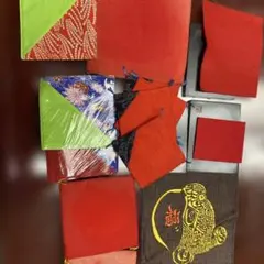 ちりめん生地 セット 多色 福の刺繍