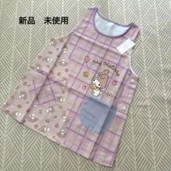 マイメロディ エプロン M-L ピンク チェック　新品　未使用のサムネイル