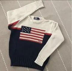 美品！新品未着用ラルフローレ星条旗ニット