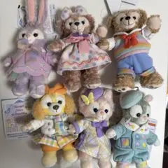 ダッフィー&フレンズ ぬいぐるみバッジ7点 ファインドユア