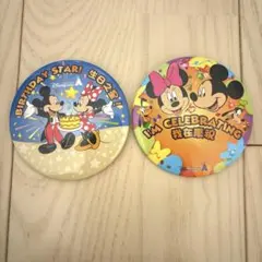 香港ディズニー　限定　缶バッジ　ミッキー　ミニー　　97 誕生日