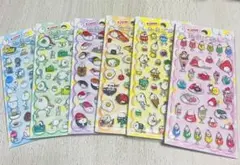 たまごあし　ぷっくりシール6種セット