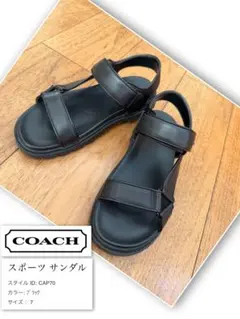 COACH スポーツサンダル ブラック CAP70 サイズ7のサムネイル