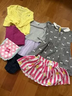 女子 夏服 まとめ7点セット Tシャツ スカート 80-100cm ワンピースのサムネイル