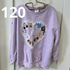 最終価格　ディズニー100 トレーナー ラベンダー 120