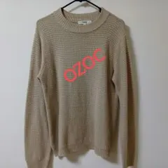 【OZOC】 ベージュ 長袖ニットセーター 38