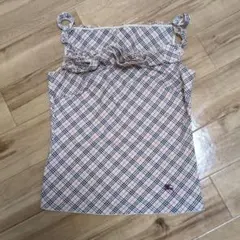 BURBERRY BLUE LABELノースリーブ チェック柄 フリル
