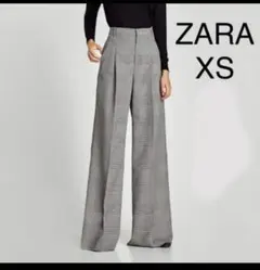 ZARA WOMAN グレンチェック　ワイドパンツ