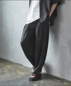 CTHY　サマーツイードドレープバギースラックス
