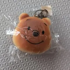 くまのプーさん　ディズニー　スクイーズ　キーホルダー　ストラップ　パン　当時品