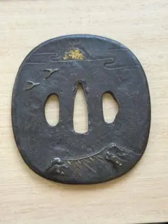 若芝鍔 在銘 (若芝)肥前 金布目象嵌 山水釣図 名品 - メルカリ
