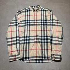 Burberry brit 長袖シャツ　ノバチェック　ベージュ　L