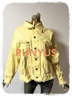 ☘️T20511☘️PUNYUS ジャケット フリンジ イエロー 3