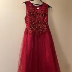 ロングドレス　サイズ170 赤　　ピアノ発表会