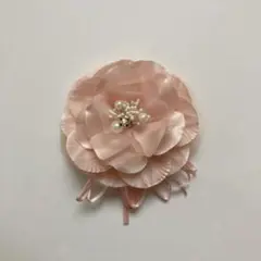 桜色　ブローチ　レディース　セレモニー　フォーマル　ピンクコサージュ　レース