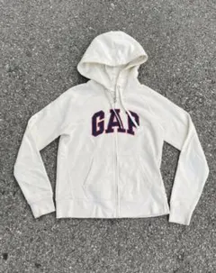 Gap ホワイトジップパーカー　y2k 平成ギャル　短丈